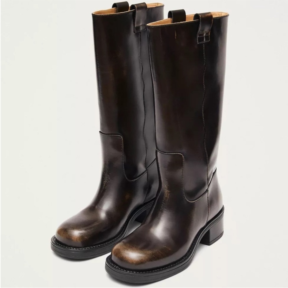 ALOHAS Sajan Leather Knee High Boots
